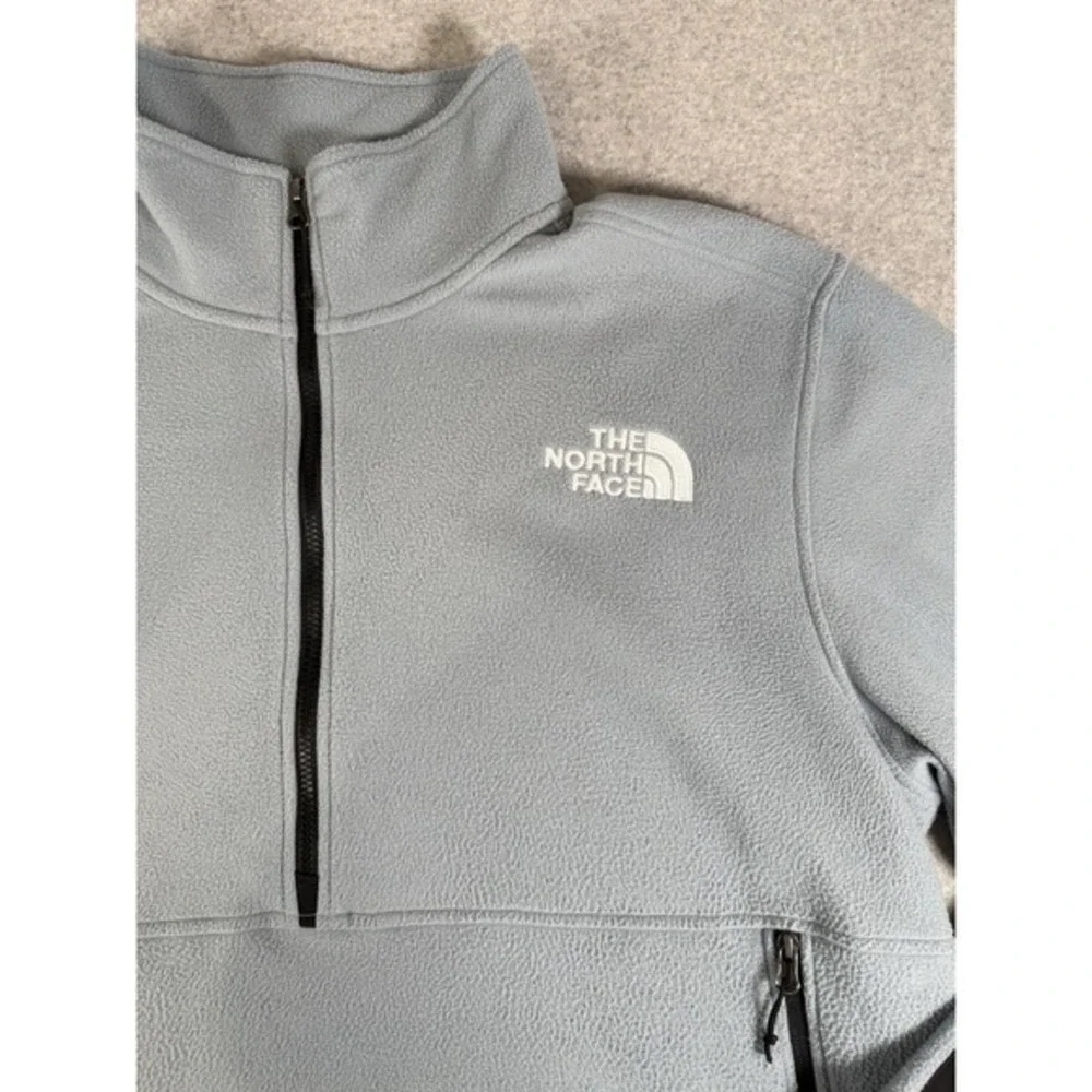 The North Face Fleece 1/4 Zip Pullover Mens Large Gray Polyester Gorpcore Hiking